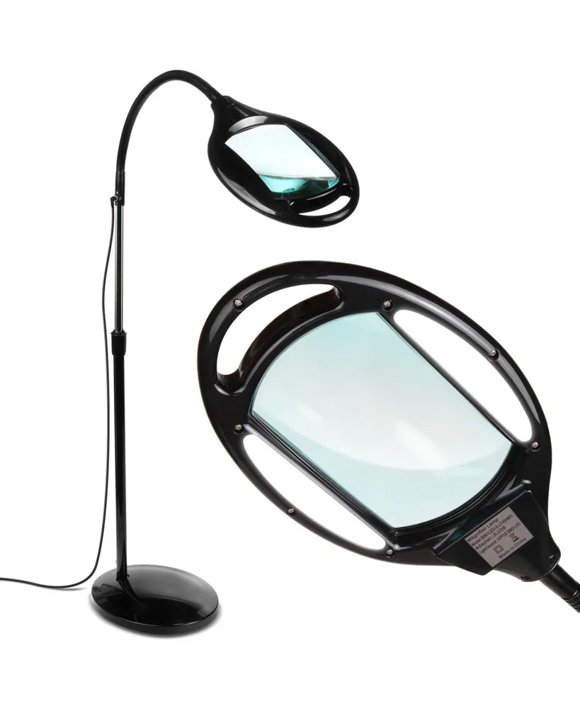 Brightech Lightview Pro Led Gooseneck Standing Magnifier Floor Lamp (2.25x) 5 Diopter