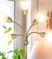 Brightech Medusa Modern 78" Led 5-Light Floor Lamp with Interchangeable Shades