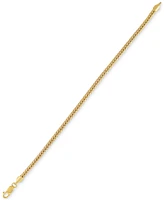 Esquire Men's Jewelry Squared Franco Link Chain Bracelet in 14k Gold-Plated Sterling Silver, Created for Macy's