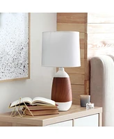 Simple Designs Ceramic Oblong Table Lamp