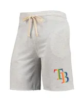 Men's Concepts Sport Oatmeal Tampa Bay Rays Mainstream Logo Terry Tri-Blend Shorts