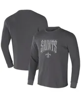 Men's Nfl x Darius Rucker Collection by Fanatics Charcoal New Orleans Saints Long Sleeve Thermal T-shirt