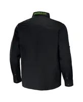 Men's Nfl x Darius Rucker Collection by Fanatics Black Seattle Seahawks Convertible Twill Long Sleeve Button-Up Shirt