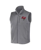 Men's Nfl x Darius Rucker Collection by Fanatics Gray Tampa Bay Buccaneers Polar Fleece Full-Zip Vest