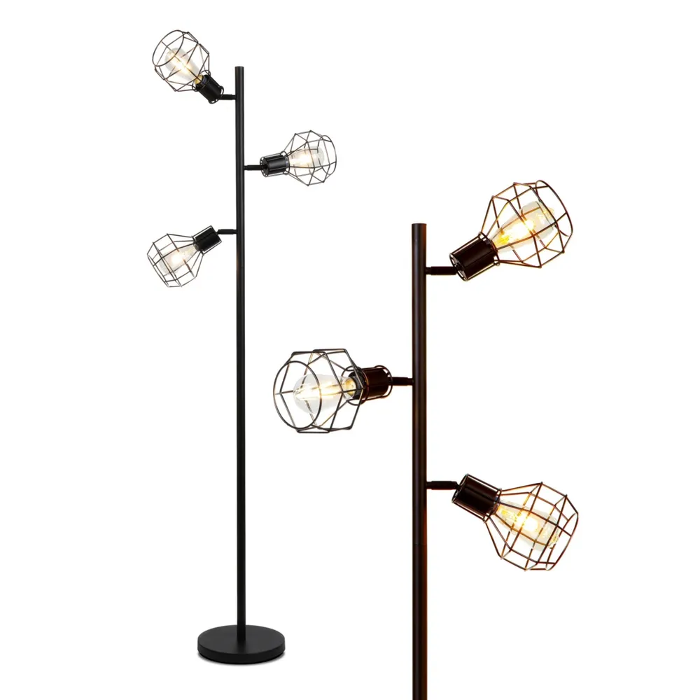 Brightech Robin 64" Led Tree Floor Lamp with Metal Cage Shades