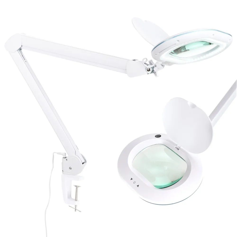 Brightech Lightview Pro Led Screw Clamp Magnifier Desk Lamp - Xl, (2.25x) 5 Diopter