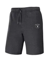 Men's Nfl x Darius Rucker Collection by Fanatics Heather Charcoal Las Vegas Raiders Logo Shorts