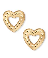 Lola Ade 14k Gold-Plated Open Heart Stud Earrings