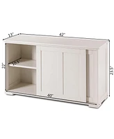 Costway Kitchen Storage Cabinet Sideboard Buffet Cupboard Wood