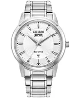 Citizen Eco-Drive Men's Classic Stainless Steel Bracelet Watch 40mm - Silver