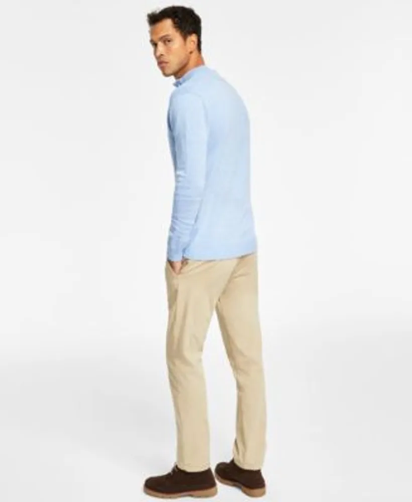 Club Room Mens Button Mock Neck Sweater Four Way Stretch Pants Created For Macys