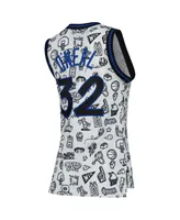 Women's Mitchell & Ness Shaquille O'Neal White Orlando Magic 1994 Doodle Swingman Jersey