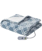 Serta Printed Electric Plush Throw, 50" x 60"