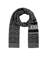 Coach Women's Signature Logo Wool-Blend Rib Knit Scarf