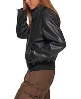 Levi's Women's Faux Leather Lightweight Bomber Jacket