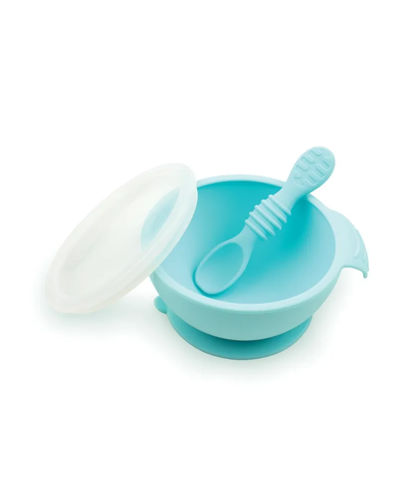 Bumkins Baby Bowl with Lid and Spoon First Feeding, 3 Piece Set