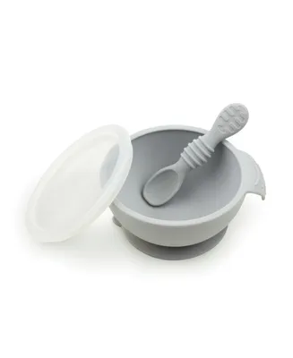 Bumkins Baby Bowl with Lid and Spoon First Feeding, 3 Piece Set