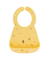 Bumkins Baby Girls Heart Printed Easy Pick Up Silicone Bib