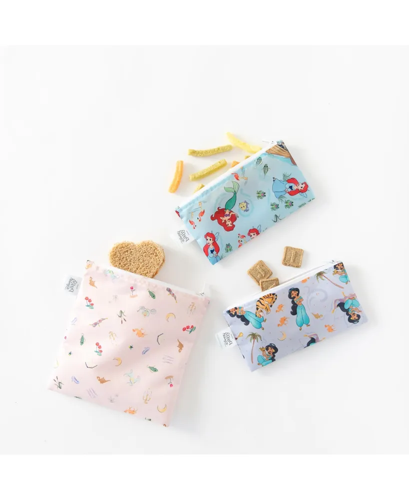 Bumkins Baby Girls Disney Princess Snack Bag, Pack of 3