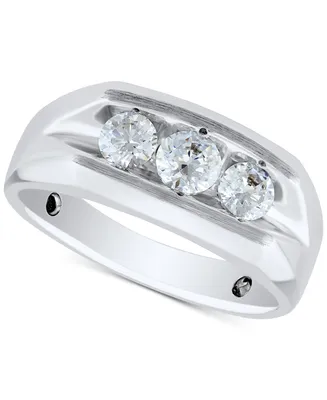 Grown With Love Men's Lab Diamond Three Stone Ring (1 ct. t.w.) 10k Gold