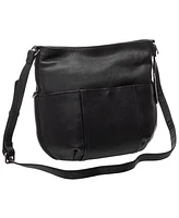 Mancini Women's Pebbled Katherine Shoulder Bag