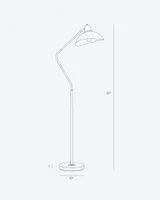 Brightech Swoop Led Decor Standing Floor Lamp with Adjustable Head