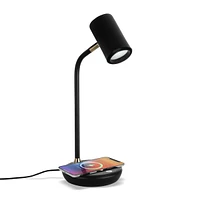 Brightech Ezra 16.5" Led Table Lamp with Wireless Charging Pad and Rotating Shade