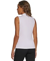 Calvin Klein Gathered V-Neck Sleeveless Top