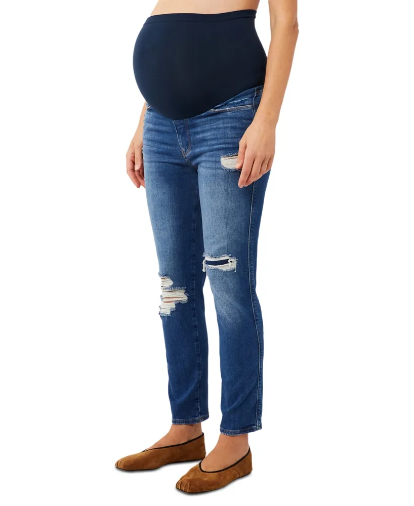 Ripped Boyfriend Maternity Jeans