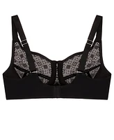 Glamorise Plus Full Figure Wonderwire Lace Comfort Bra 9855