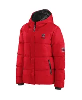 Women's Wear by Erin Andrews Red Toronto Raptors Plush Puffer Full-Zip Jacket