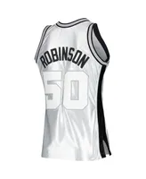 Men's Mitchell & Ness David Robinson Platinum San Antonio Spurs 1998-99 Hardwood Classics 75th Anniversary Swingman Jersey