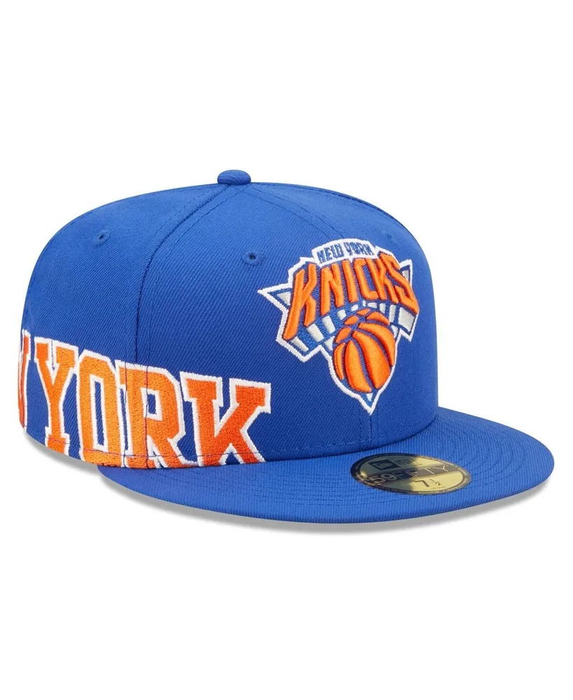 New Era Men's New Era Blue York Knicks Side Split 59FIFTY Fitted