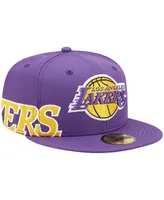 Men's New Era Purple Los Angeles Lakers Side Split 59FIFTY Fitted Hat