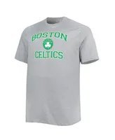 Men's Heathered Gray Boston Celtics Big and Tall Heart and Soul T-shirt