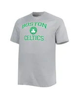 Men's Heathered Gray Boston Celtics Big and Tall Heart Soul T-shirt