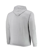 Men's Heathered Gray Chicago Bulls Big and Tall Heart Soul Pullover Hoodie