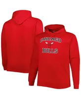 Men's Red Chicago Bulls Big and Tall Heart Soul Pullover Hoodie