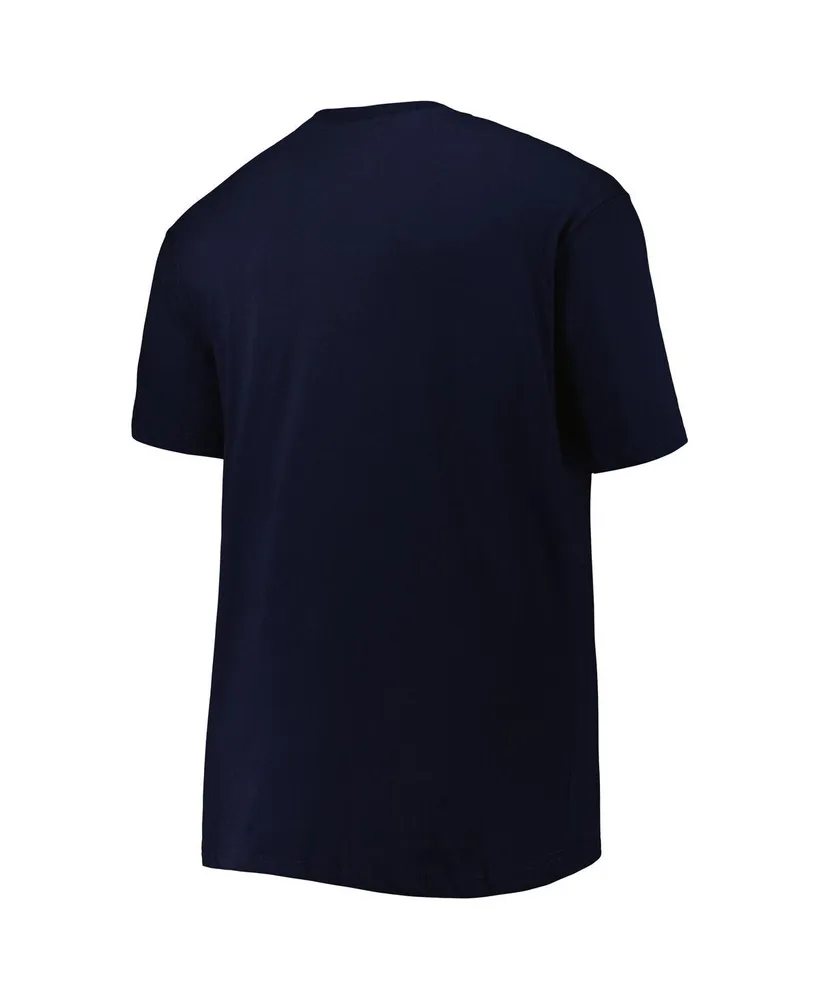 Men's Navy Memphis Grizzlies Big and Tall Heart Soul T-shirt