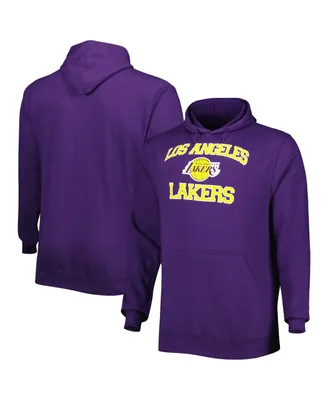 Men's Purple Los Angeles Lakers Big and Tall Heart Soul Pullover Hoodie