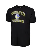 Men's Black Golden State Warriors Big and Tall Heart Soul T-shirt