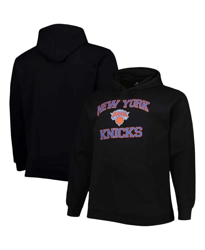 Profile Men's Black New York Knicks Big and Tall Heart and Soul Pullover  Hoodie