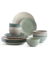 Sango Siterra Mixed Speckled 16 Pc. Dinnerware Set, Service for 4