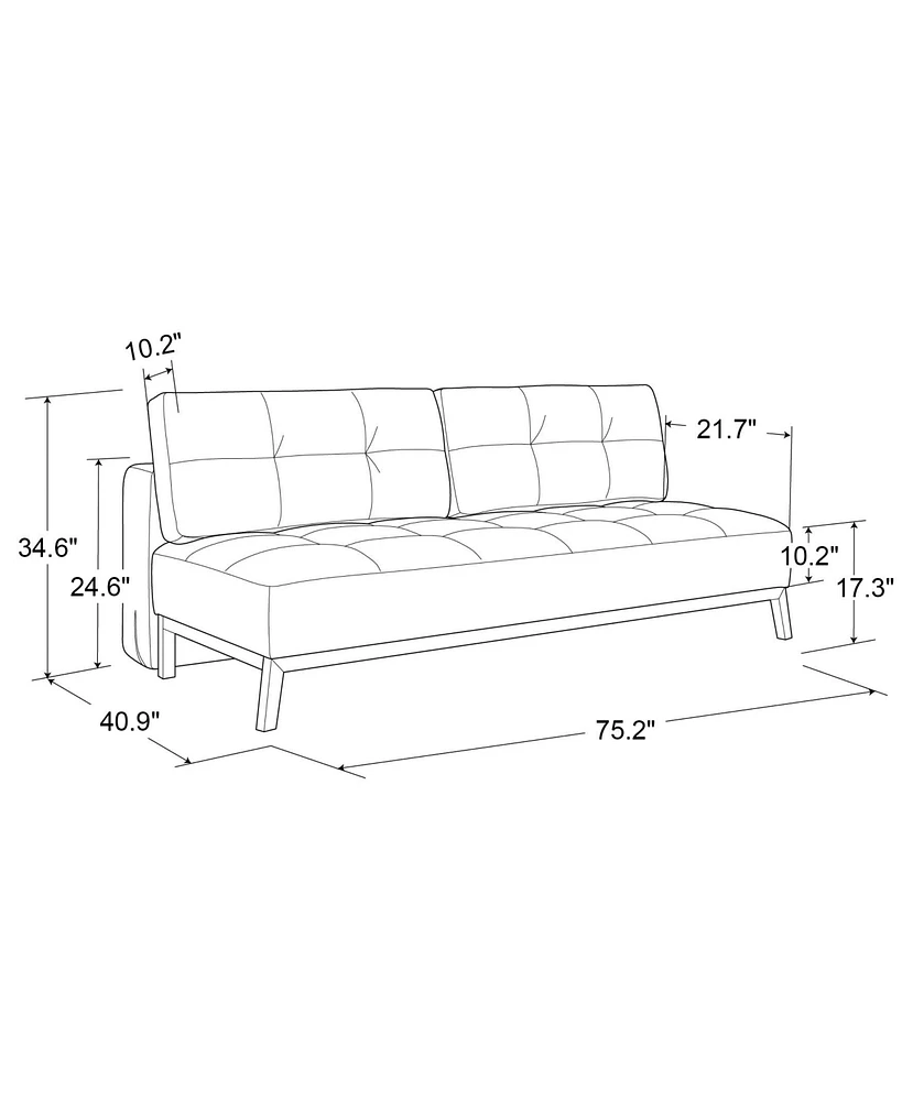 Lifestyle Solutions Derek Convertible Futon