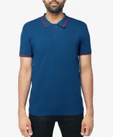 X-Ray Men's Basic Short Sleeve Rib Polo Shirt