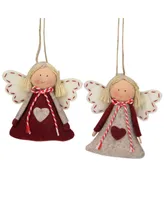 Northlight 3.5" Angel Christmas Ornaments, Set of 2