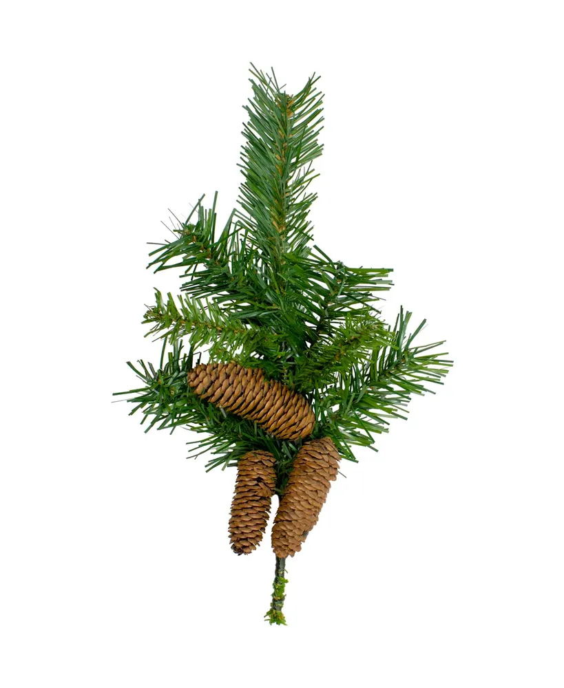 Northlight Dakota Pine Artificial Christmas Craft Spray With Pine Cones, 15"