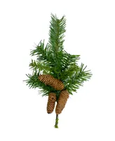 Northlight Dakota Pine Artificial Christmas Craft Spray With Pine Cones, 15"