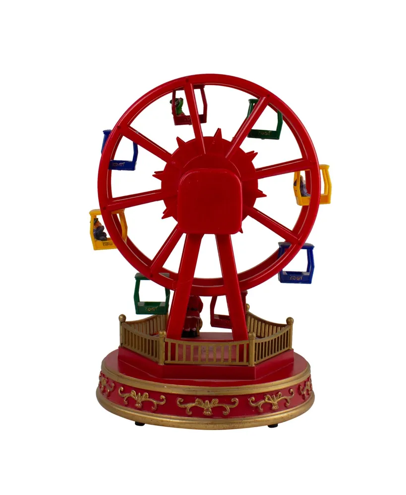 Northlight Led Lighted and Musical Rotating Christmas Ferris Wheel, 11.25"