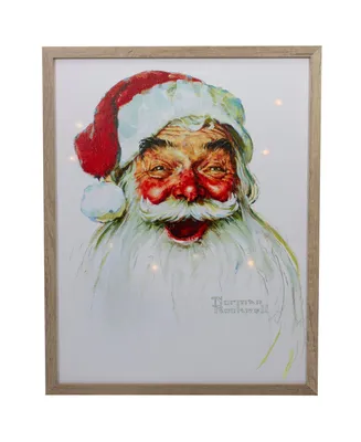 Northlight Led Lighted Norman Rockwell "Santa Claus" Christmas Wall Art, 19"